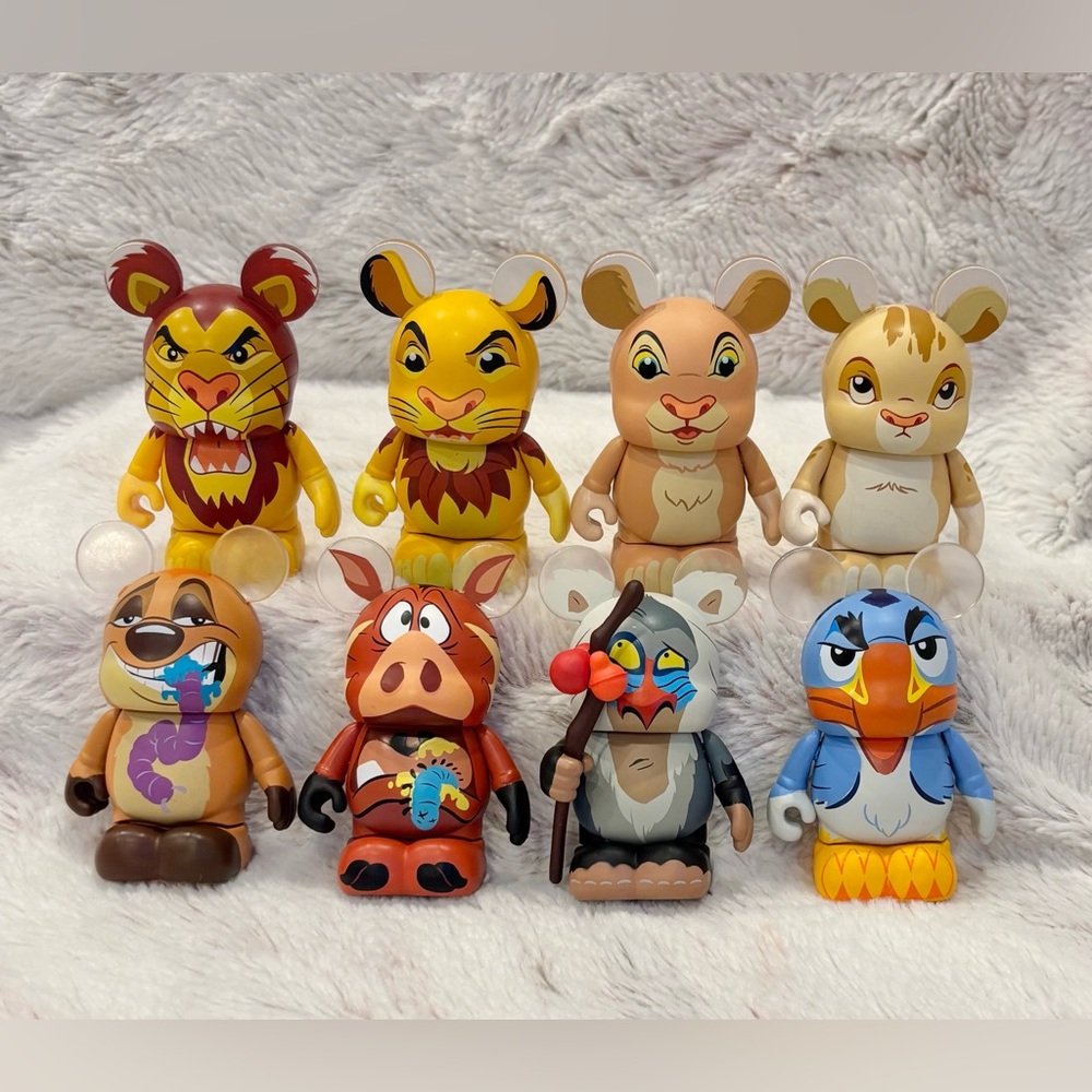 Disney Vinylmation Lion King Collectible Figures Set of 8 Simba Nala Mufasa